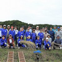 １０月１１日（火）後期の始業式・ス米ルプロジェクト(脱穀)５年生・綺麗な朝日と夕陽