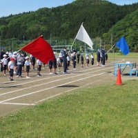 里美んピック、開閉会式の練習をしました。