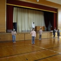 5年生　西金砂神社田楽舞を練習しています