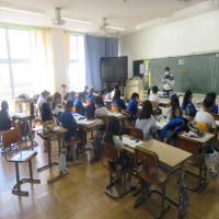 ３、4年生の授業（2/20）の様子です
