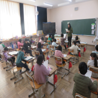 １、２年生の授業（2/21）の様子です