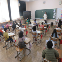 １、２年生の授業（2/27）の様子です