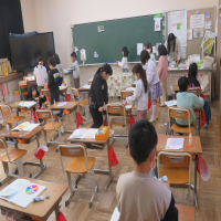 １、２年生の授業（3/13）の様子です