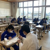 ３年朝の学習室