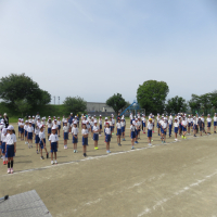 運動会の全体練習（5/9）が始まりました