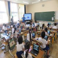 １、２年生の授業（6/19）の様子です