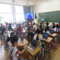 ３、4年生の授業（6/23）の様子です