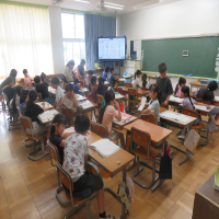 ３、4年生の授業（6/24）の様子です