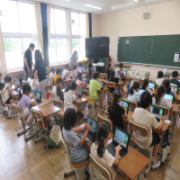 １、２年生の授業（6/25）の様子です