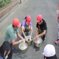 家庭科「洗濯実習」