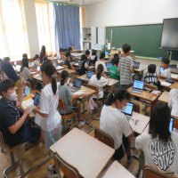 ５、６年生の授業（7/7）の様子です