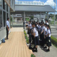 県吹奏楽コンクール県北地区大会に向けて出発